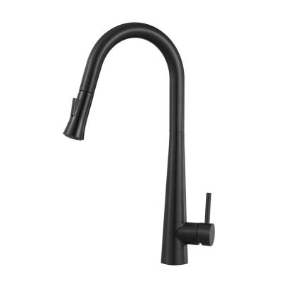 China Pull Out Spray Pull Out Stretch Basin Faucet Hot And Cold Parts Black Commercial Mixer Kitchen Faucets For Kitchen Sink for sale