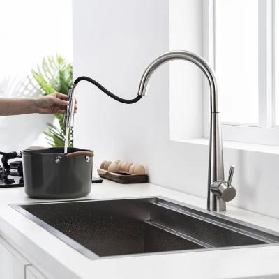 China Pull Out Spray Hot And Cold Stainless Steel 360 Pull Down Sink Luxury Kitchen Taps Kitchen Faucets Mixer Tap for sale