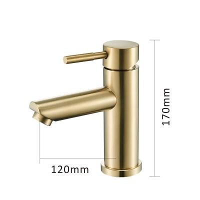 China Metered Faucets Hot And Cold Luxury Deck Mounted Stainless Steel Basin Mixer Taps Gold Basin Sink Faucet for sale