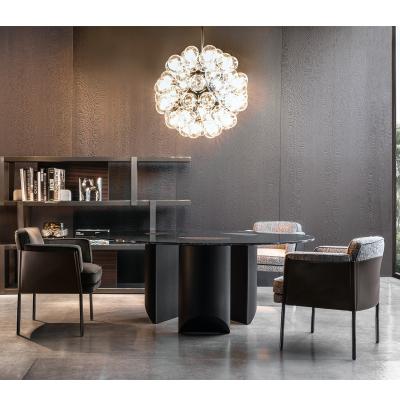 China Modern Black Leather Velvet Nordic Design Dining Chairs Metal Leg Dining Room Furniture for sale