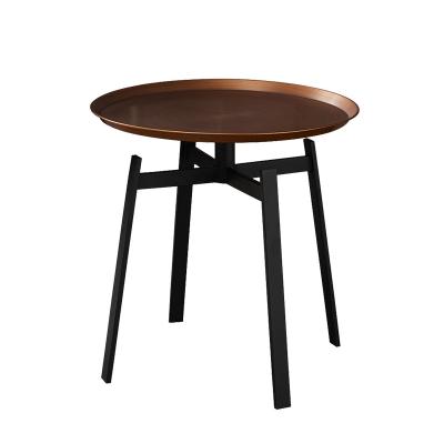 China New design round metal small side table bed side coffee table modern metal furniture for sale