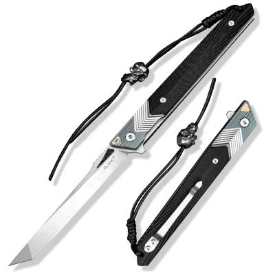 China Thin Open Slide Titanium Gents And The Group Of Ten Folding Handle EDC Hunting Knives Outdoor Survival 14C28N Pocket Knife for sale