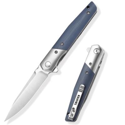 China Bohler K110 Blade EDC Satin Slide Open Daily Cutter Knives Multifunction Outdoor Folding Hand Pocket Knife With Clip for sale