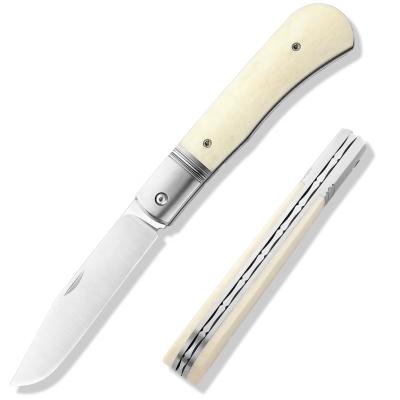 China Non-variable Bone Handle M390 Knife Popular Custom Accessory Multi Functional Steel Folding Pocket Knife With Sheath for sale