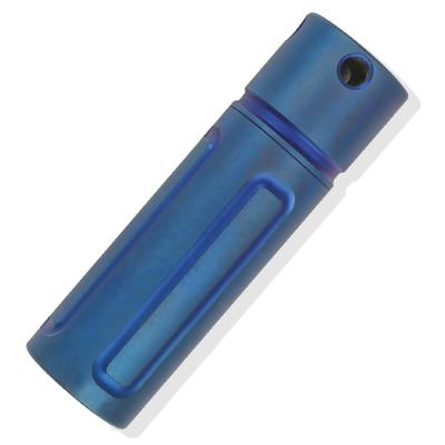 China New Design Portable Titanium Storage Box Mini Outdoor Waterproof Travel Medicine Pill Case Waterproof With Key Chain for sale