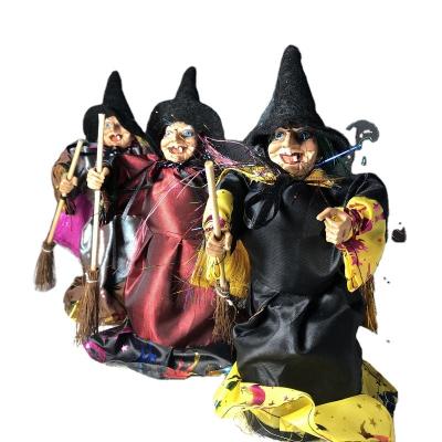 China Holiday Decorations Wholesale Halloween Decorations Bar Pumpkin Witch Broom Haunted Home Decoration Props Hanging Ornaments for sale