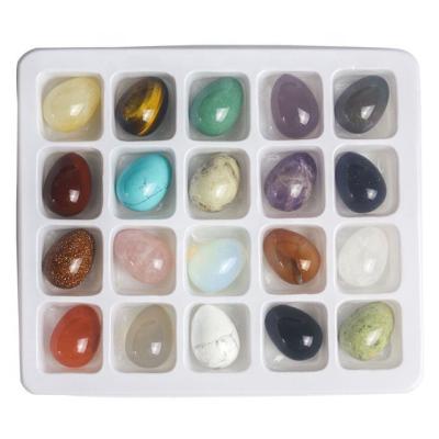 China China Wholesale Natural Quartz Egg Shape Stone Sets Box Egg Crystal Therapy Stone Set For Gift for sale