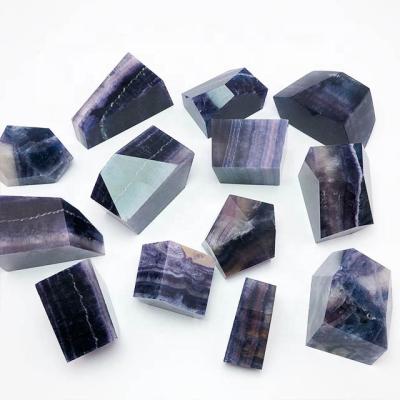 China China Wholesale Natural Rainbow Fluorite Carving Crystal Freeform Healing Stones for sale