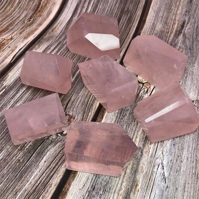 China China high quality natural clear rose quartz carving crystals healing freeform stones for sale