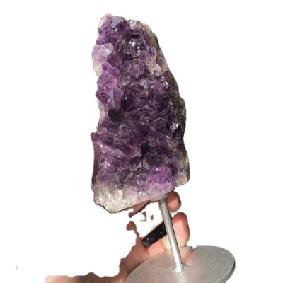 China Original High Quality Natural Amethyst Crystal Quartz Stone Healing Group China Cave Decoration for sale