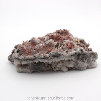 China Wholesale Natural Raw Red Group China Crystal Quartz Copper Pyrites Rock Stone Specimens For Collection for sale