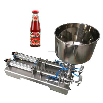 China semi automatic food bottle filling machine for liquid water sauce butter paste with lower price for sale for sale