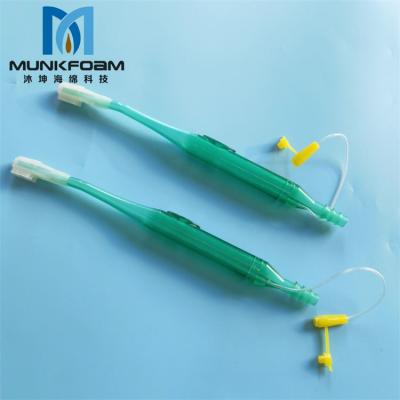 China MUNKCARE Silicone Suction Personal Clean Disposable Toothbrush With Flush Hose For ICU Patient for sale