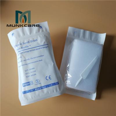 China MUNKCARE China Hospital Factory Directly Sell Surgical Scrub Brush Sponge Disposable Hand Brush Sponge Medical Surgical Brush for sale