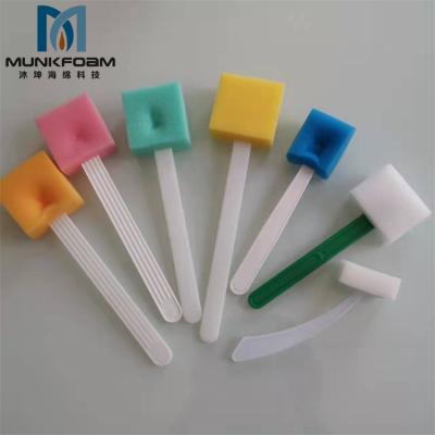 China Plastic+sponge MUNKCARE Disposable Medical Brush Polyurethane Sponge Foam Brush For Medical Bag for sale