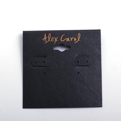 China Plastic Lamilated With Paper Card Logo Printed Jewelry Earring Cards Factory Square Black Earring Card Earring Necklace Earring Card In Stock for sale