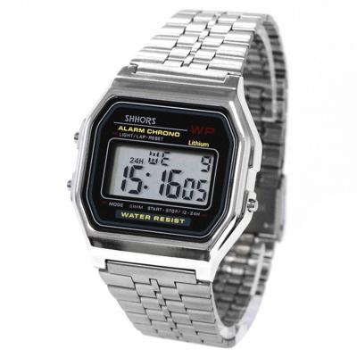 China Automatic Fashion Digital Wristwatch Business Waterproof Stainless Steel Band Electronic Date Watch for sale