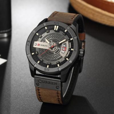 China Automatic Date CURREN 8301 Mens Sports Reloj Relojes Curren Watches Top Brand Leather Wristwatches Relogio Mens Curren Watches for sale