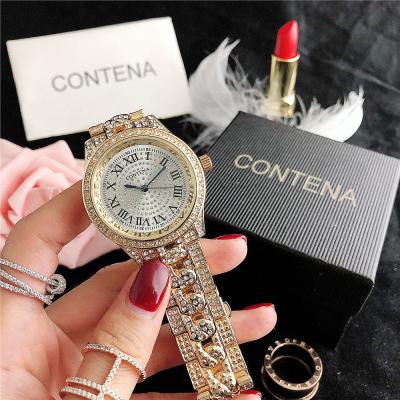 China Women Women Bracelet Band Fashion With Life Glass Water Resistant For Woman Rhinestone Wrist Watch for sale