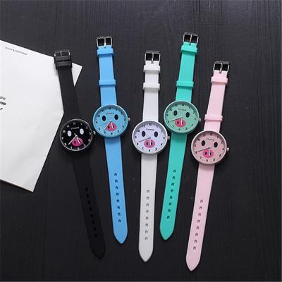 China ALLOY new design cheap kid silicone jelly watch quartz cute pig kids watches for sale