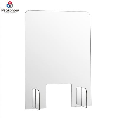 China Office Desktop Partition Screen Traditional Clear Acrylic Protective Shield Panel Transparent Sneeze Table Dividers for sale