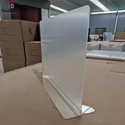 China Transparent Office Desktop Table Partition Screen Panel Shield Portable Clear Acrylic Traditional Sneeze Protector for sale