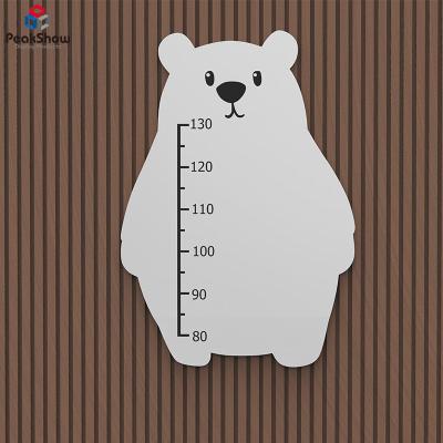 China Art Decor Bear Acrylic Plastic perspex decoration mirror new custom design shatterproof sticker safe decor acrylic wall mirror for sale