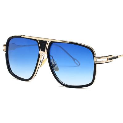 China Stylish Oversized Women Shade Frame Fashion Sun Glasses Metal Luxury Unisex Sunglasses Men for sale