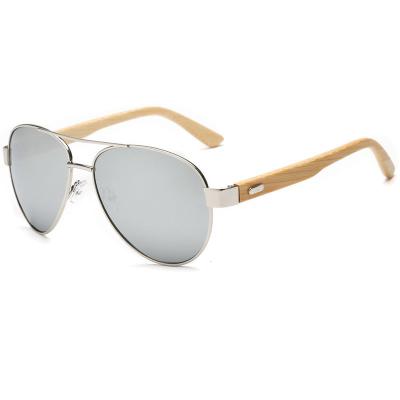 China Fashion sunglasses wholesale high quality uv400 metal frame lens CE temple polarized wooden sunglasses for sale