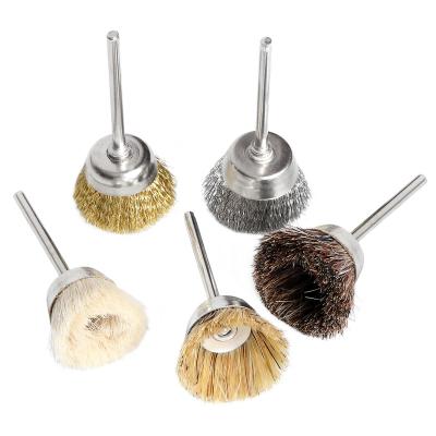 China Factory Direct Sales Durable Brass / Bowl Type 25mm Mini Wire Wheel Bristle Brush for sale