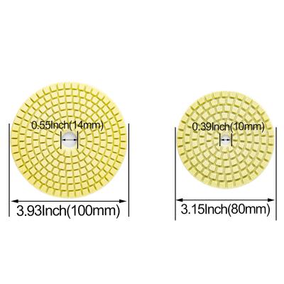 China Goods Worth Buying 100mm Emery Flexible Polishing Resin Polishing Pad For Stone Marble for sale