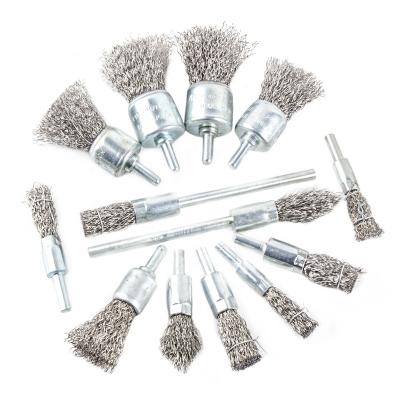 China Pen Shape Professional Manufacture Stainless Steel Wire Cleaning Finished End Broom Abrasive Brushes for sale