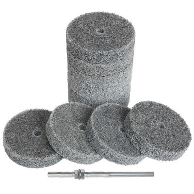 China Mini Metal Polishing Wheel Nylon Fiber Head Polishing Wheel Tool Nonwoven Rotary Polishing Accessories for sale