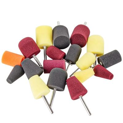 China Car Polishing Waxing Head 3mm Mounting Grinding Handle Sponge Wheel Cone Paint Surface Polishing Details Round Head Sponge Pad for sale