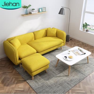 China Wooden Leg Contemporary Small Modular Living Room Furniture Fabric Cheap Three Seater Mini Sofa For Home for sale