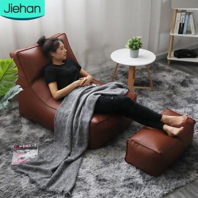 China 2021 Modern Leather Lounge Chairs Indoor Nordic Designer Convertible Cooling Living Room Furniture Leisure Sofa Chair Upholstery for sale