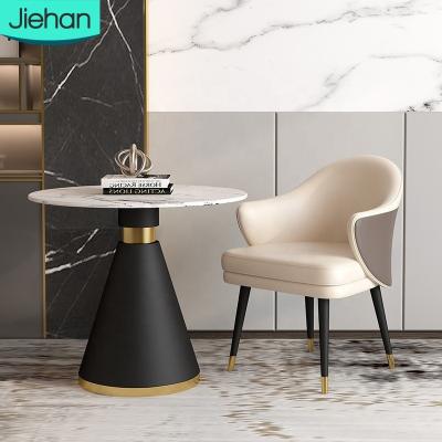 China Heavy Duty High End Leather European Furniture Upholstered Modern Dining Room Dining Chairs With Solid Wood Leg for sale