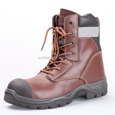 China Wholesale Toe Genuine Leather Steel Oil Resistant Tactical Boots Safety Shoes FD8110 for sale