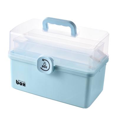 China Sustainable Capacity Household Competitive Price Plastic Medical First Aid 3-Tier Kit Box Medicine Box for sale