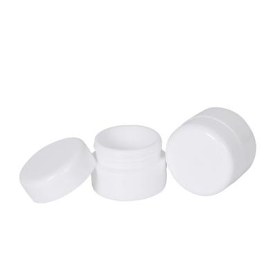 China 10g pp cosmetic packaging jar UKC08 dome lid nail powder container lip balm cosmetic white cream jar BPA free for sale