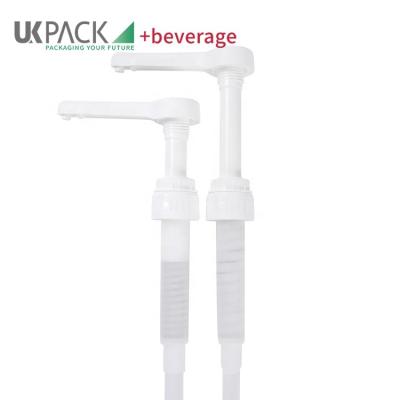 China Non Spill 15ml 25ml Food Grade Plastic Sauce Dispenser Pump Which Is UKS30 38-410 Dismountable Closure Syrup Pump for sale