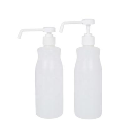 China UKH04 500ml plastic alcohol gel spray bottle antibacterial BEAUTY PACKAGING HDPE alcohol hand sanitizer with long spout pump for sale