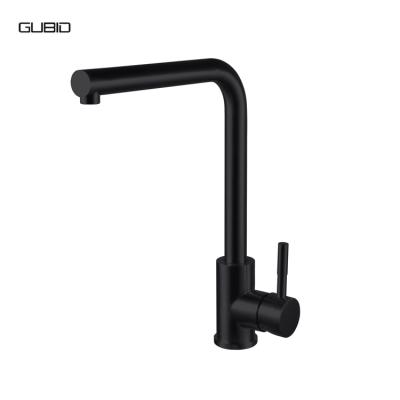 China Other CE cupc 304 stainless steel Matte black single handle single hole deck mount kitchen sink faucets for sale