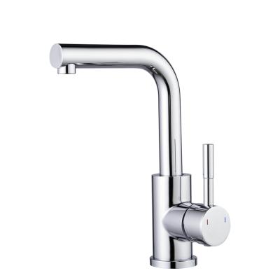 China 304 Stainless Steel Modern Single Handle CE CUPC Single Hole Deck Mounted Chrome Hot and Cold Water Kitchen Sink Faucets for sale