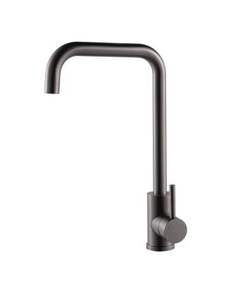 China CUPC CE CE 304 Stainless Steel Single Hole Gun Modern Black Single Handle Deck Mounted Kitchen Sink Faucets Hot And Cold Water Faucet for sale