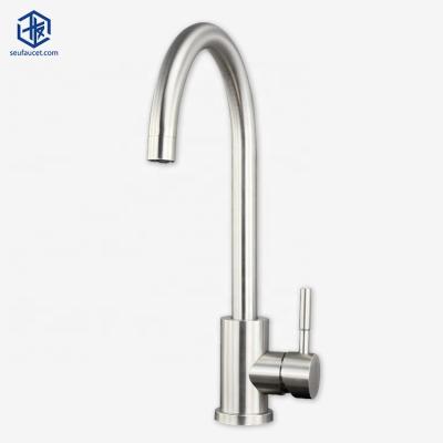 China Modern CE Economic Wholesale Retail Project Based Single Handle 304 Stainless Steel Kitchen Sink Cabinet Water Mixer Tap Taps grifos for sale