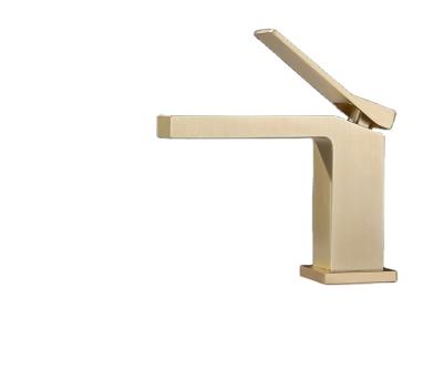 China Brass Basin Faucet Manufacturer Hot And Cold Tap Water Mixer Cartridge Mixer Washroom Taps Gold Basin Faucet For Bathroom Sink for sale