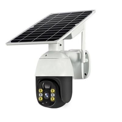 China Direct sales of low-power solar smart video AI human body detection users External WIFI PTZ camera for sale