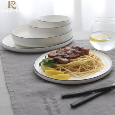 China Inventory Japanese Style Dish Sets Tableware Restaurant Bone China Tableware Dinner Set Viable White Luxury Tableware for sale