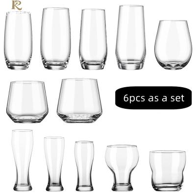 China Wholesale 460ml Stemless Unbreakable Stemless Wine Glass Custom Handmade Transparent Crystal Clear Wine Glass Set Stemless Wine for sale